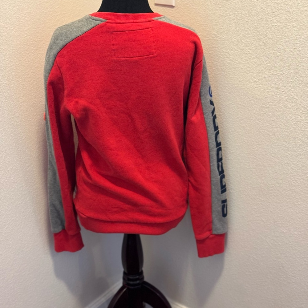 2 FOR $20 Superdry Men's Crewneck Stadium Sweatshirt Pull Over Red Gray M $75 - Picture 5 of 11